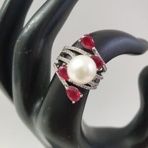 Sterling Silver 925 Crimson Empress Ring